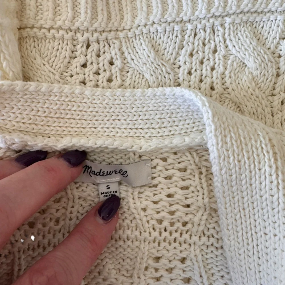 Madewell - Open Cable-Stitch Cardigan Sweater Sz S
